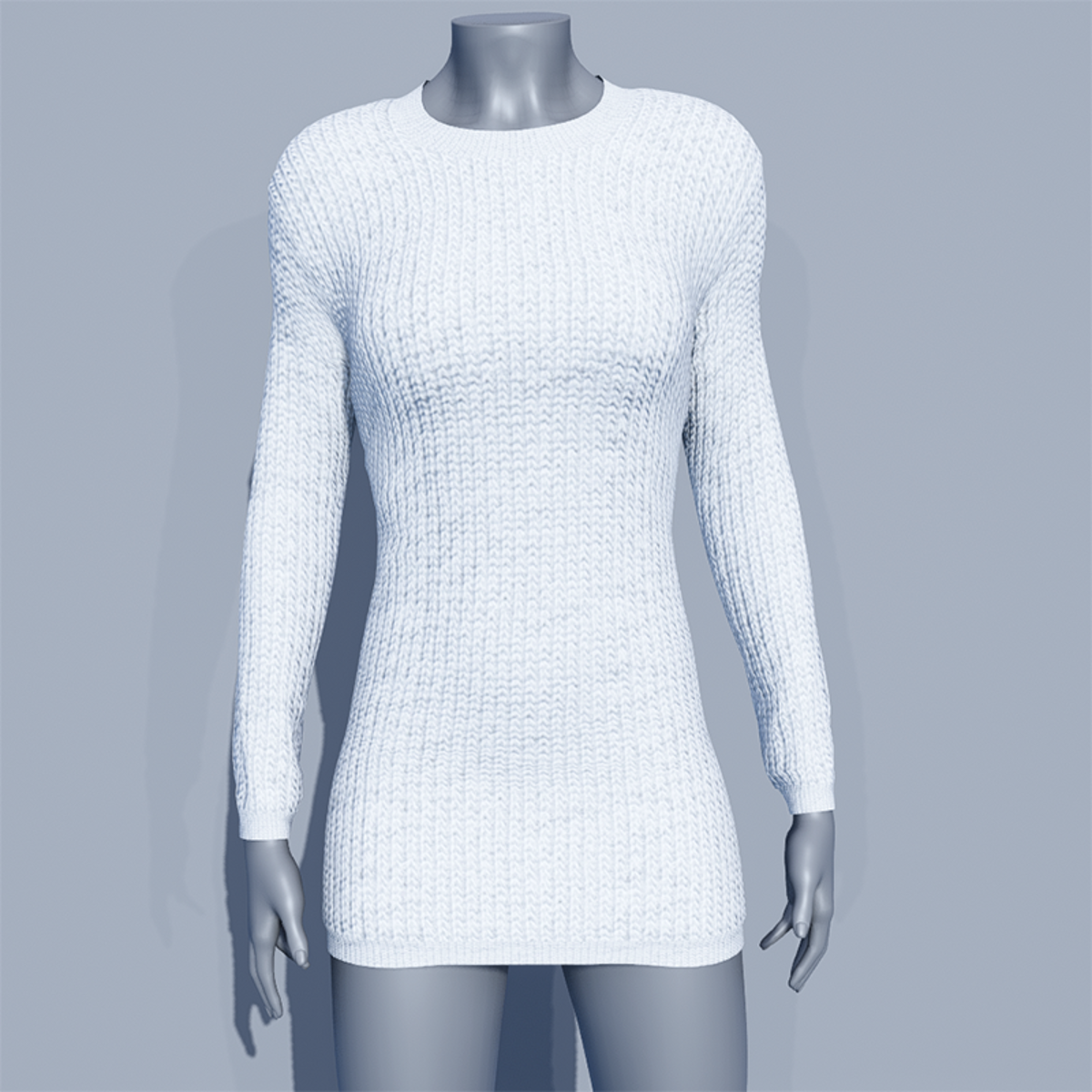 Winter Wool Sweater Pullover - White