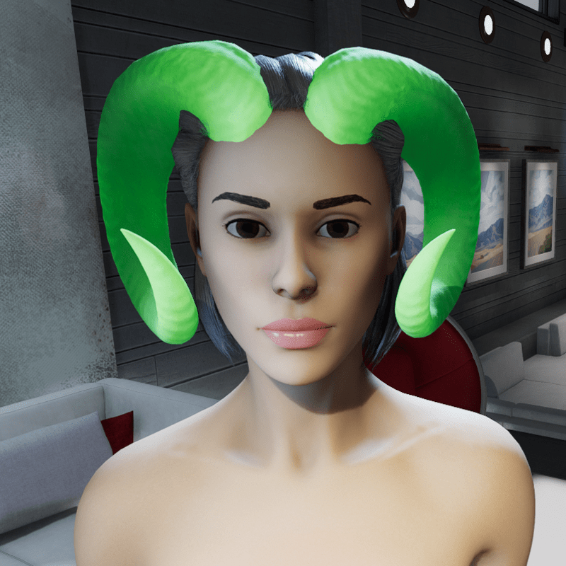 Spirit Of The Ram (Horns) - Green