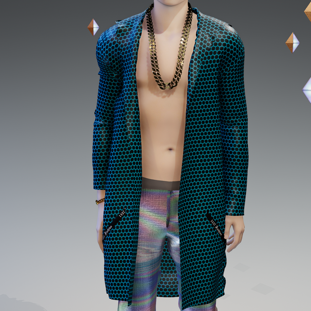 Blue Hexagon Honeycomb Dreamers Cloak