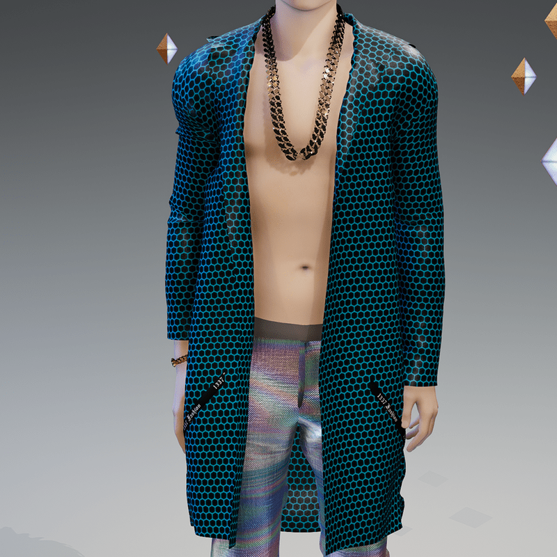 Blue Hexagon Honeycomb Dreamers Cloak