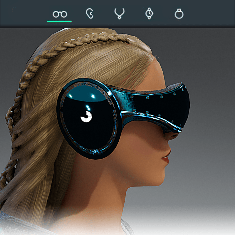 VR Glasses Pulsar- Light Blue Chrome