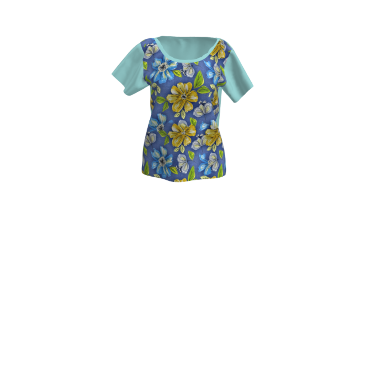 SALE! Scoop neck flowers Ladies T-shirt SALE!