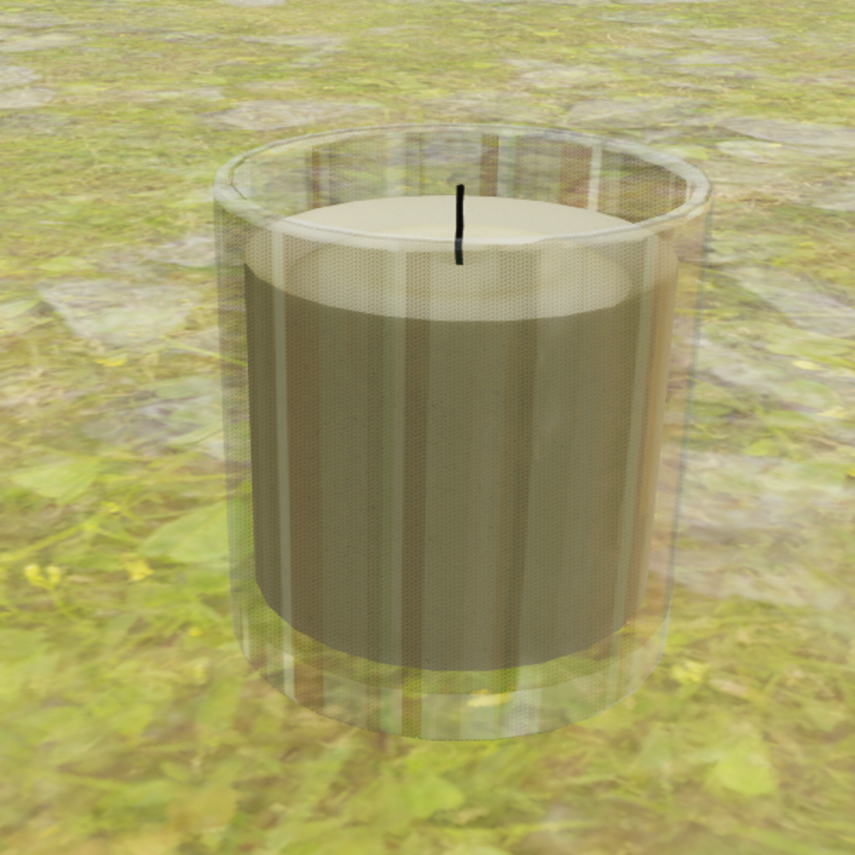 Glass Candle Jar White