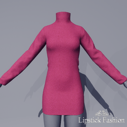 L.F. NOELLE KNIT DRESS DARK PINK