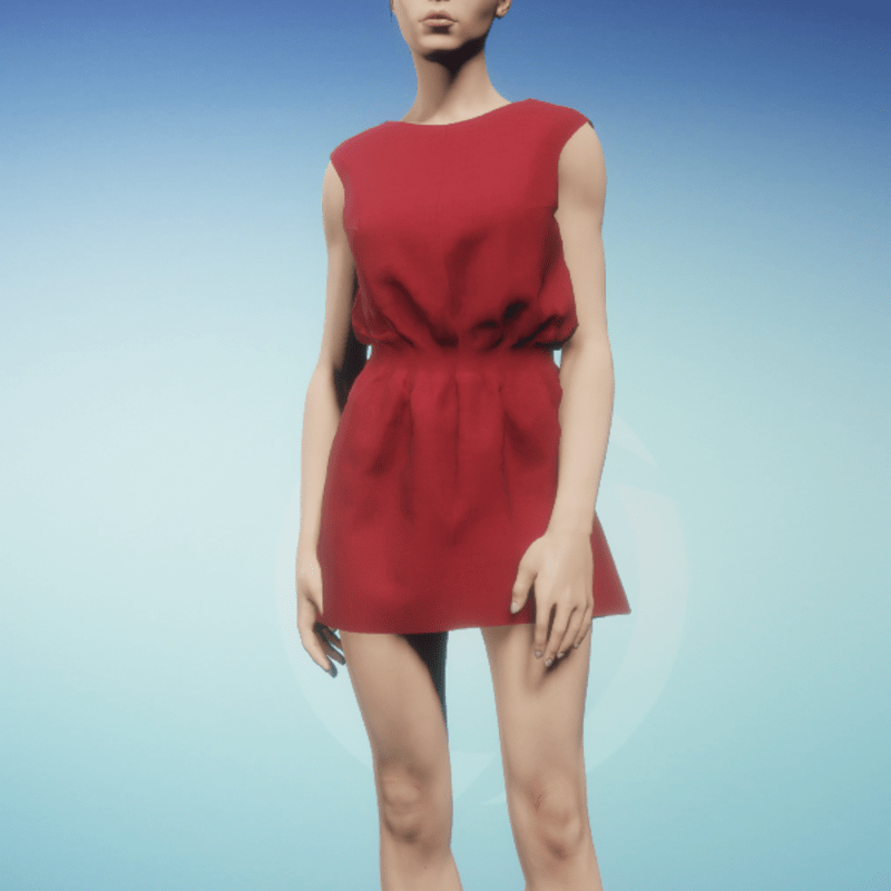 Dress with Elastic Waistband