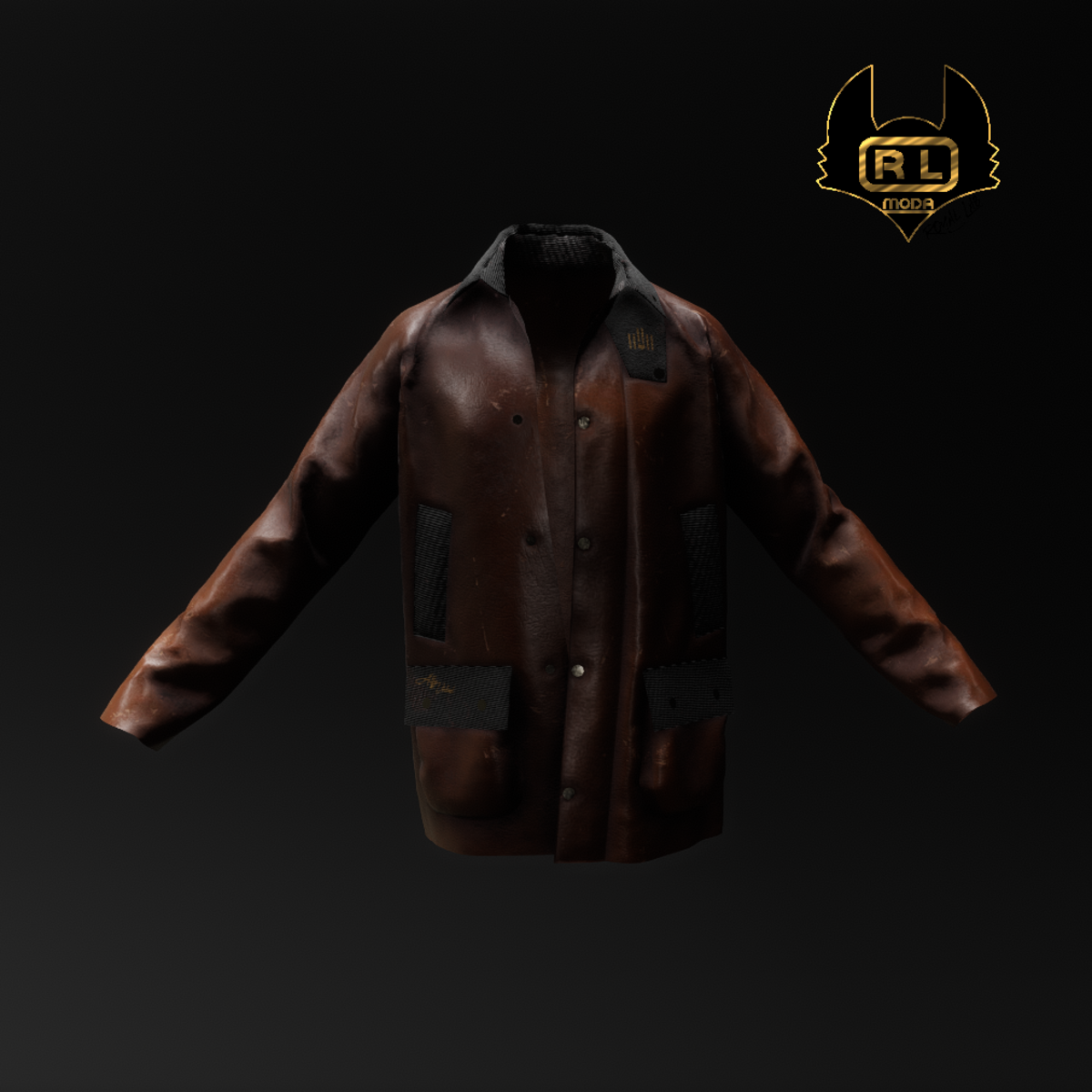 R.L.LEATHER BROWN CHOCCOLATE LONG JACKET