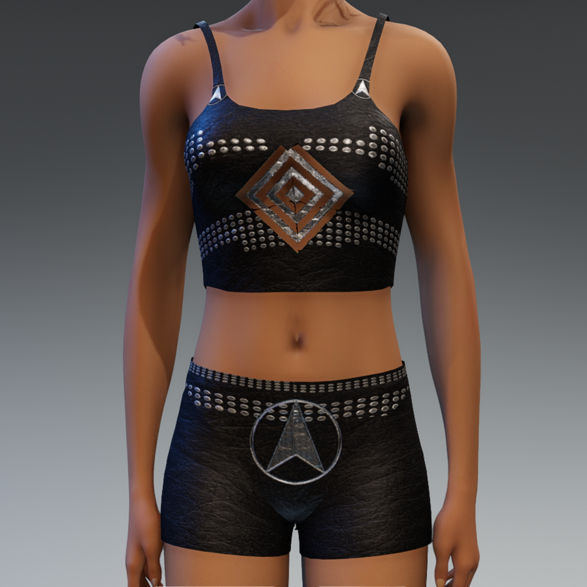 Leather Outfit - top and pants