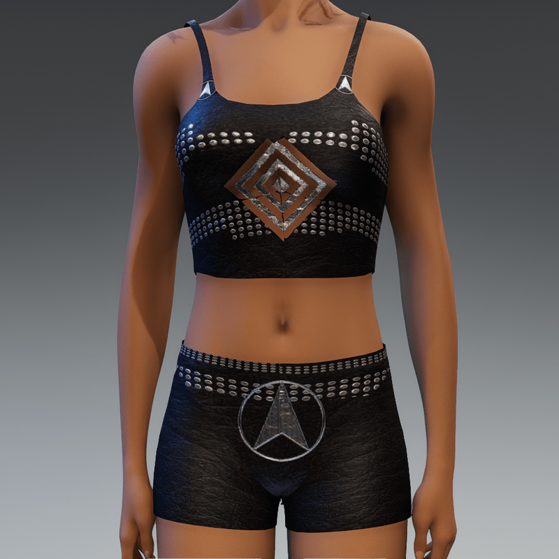 Leather Outfit - top and pants