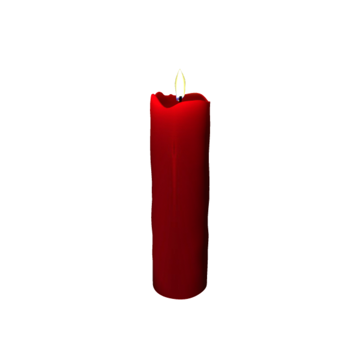 Red Pillar Candle