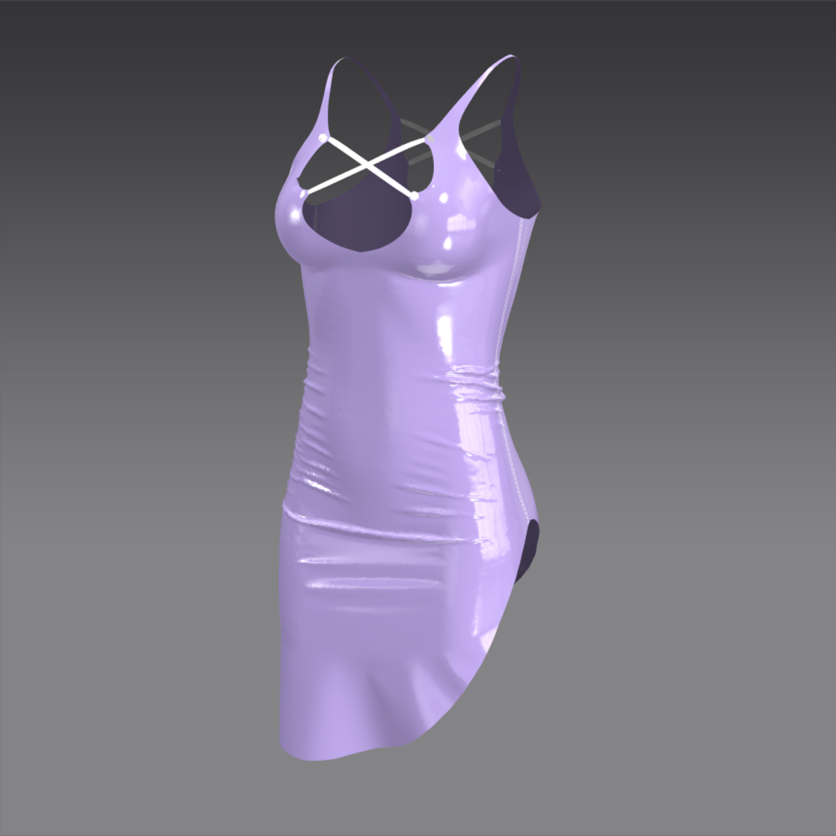 Dress Lara latex purple