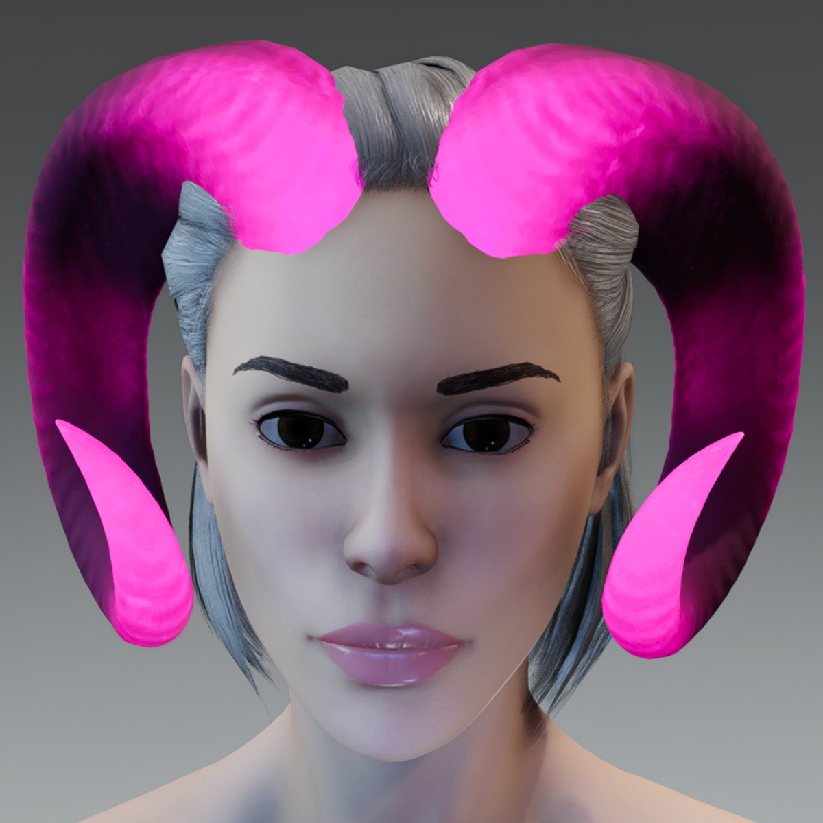 Spirit Of The Ram (Horns) - Black + Pink
