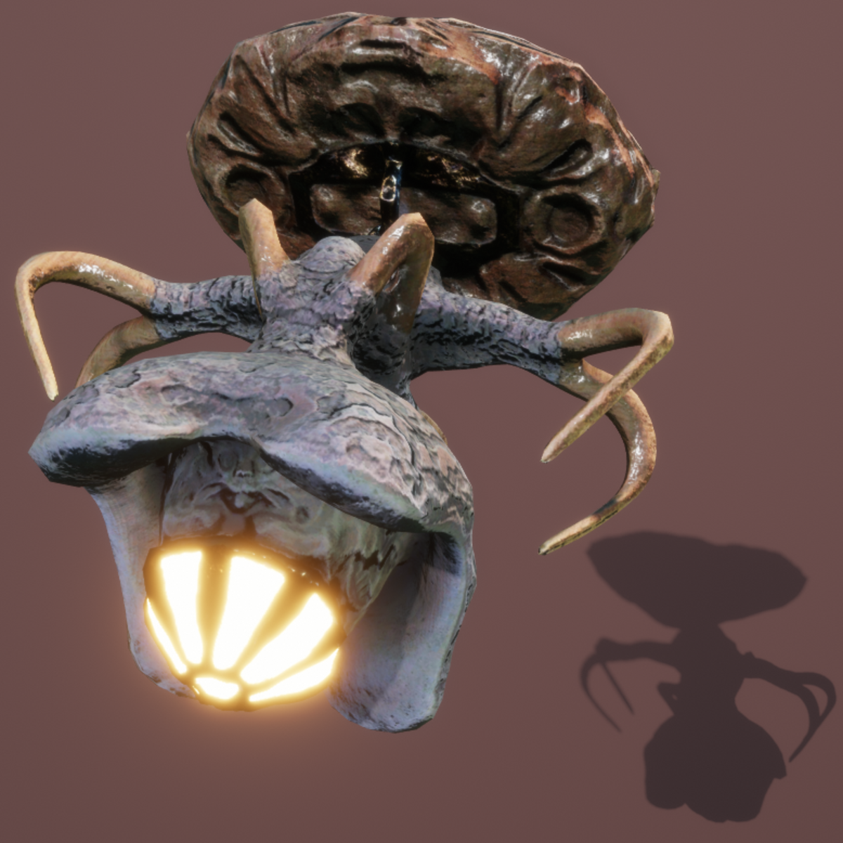 Sculpted lamp for ceiling