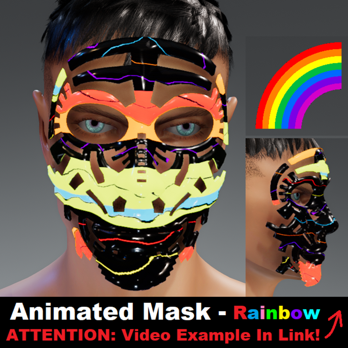 Animated Mask: Rainbow - Male Avatars