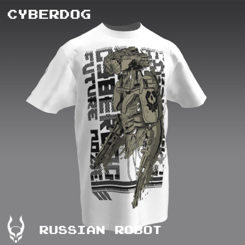 RUSSIAN ROBOT T-SHIRT WHITE