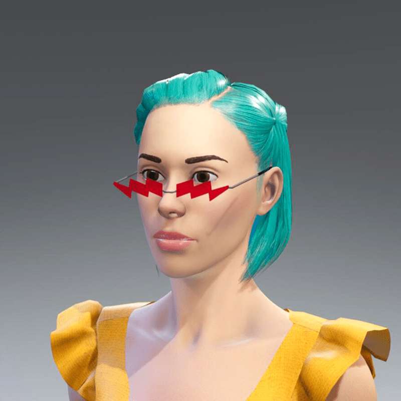 红色闪电眼镜Red lightning glasses