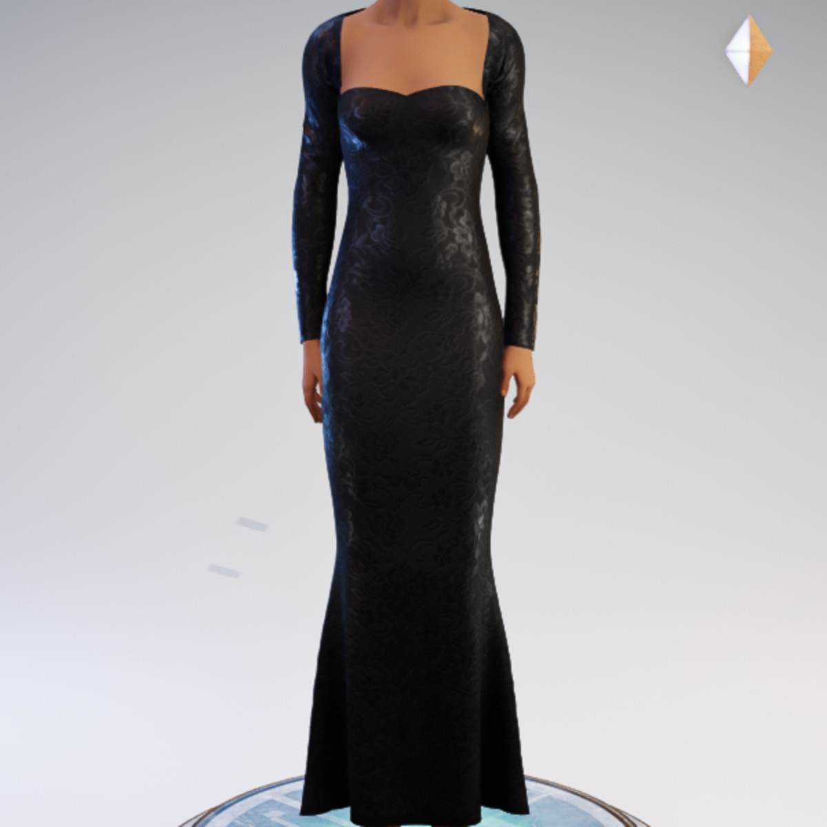 Strapless Mermaid Gown and Bolero - Black Lace