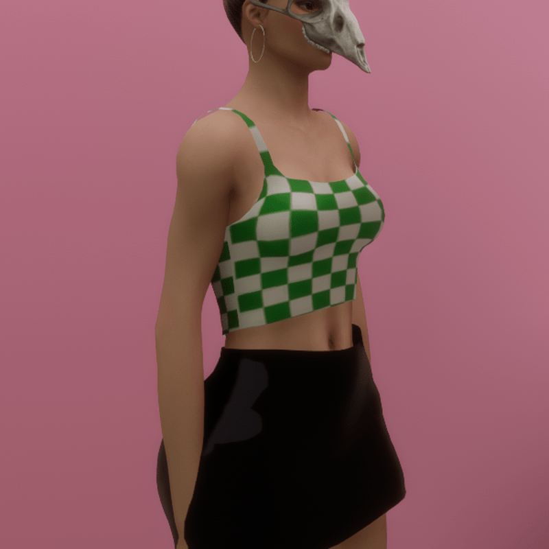 Green Checkered Tank