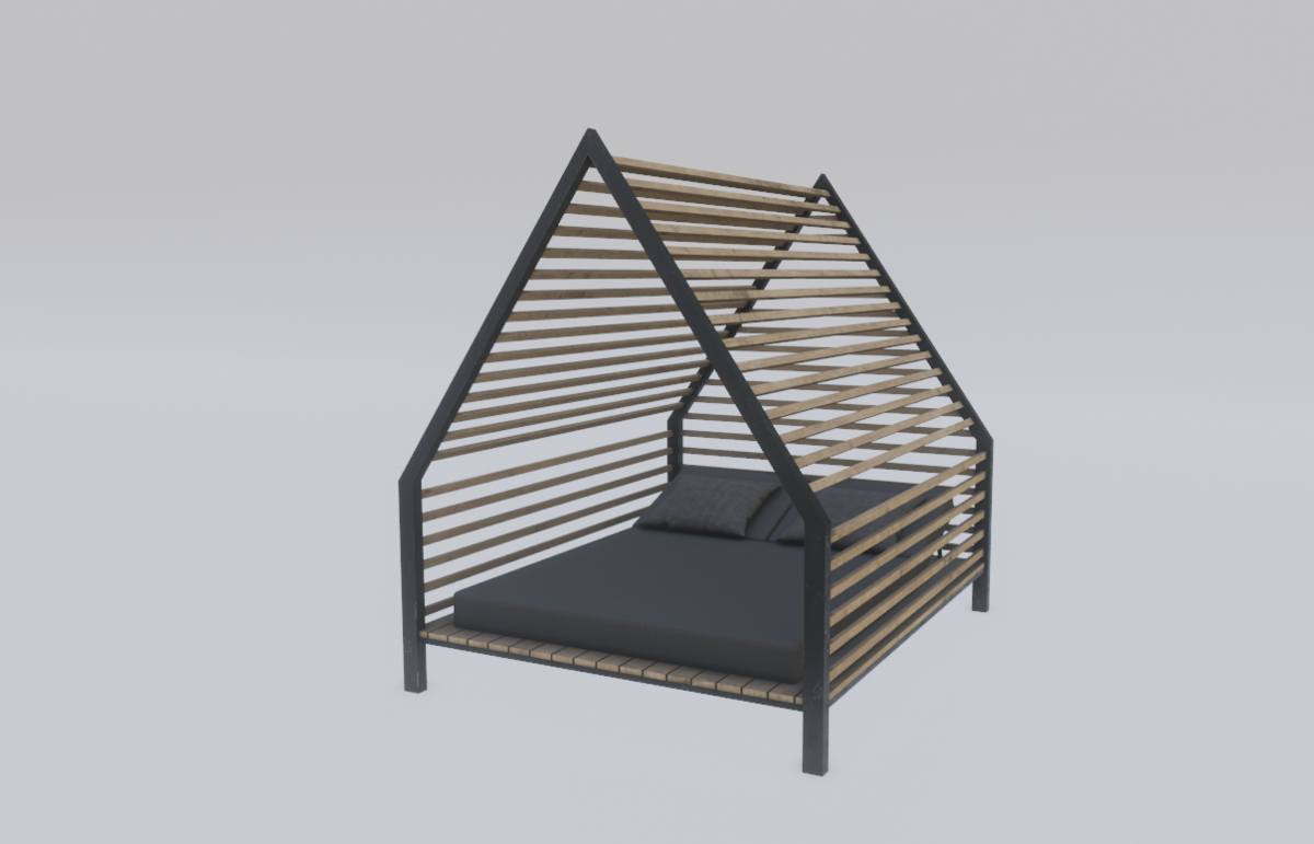 Small sofa for outdoor use