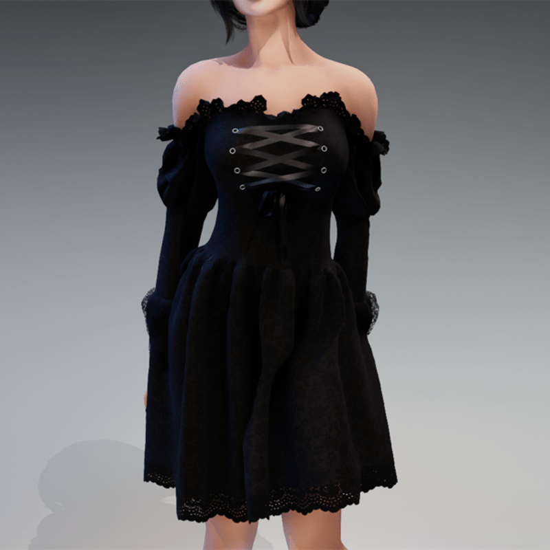 Gothic Fairy Dress "Bella" in Black