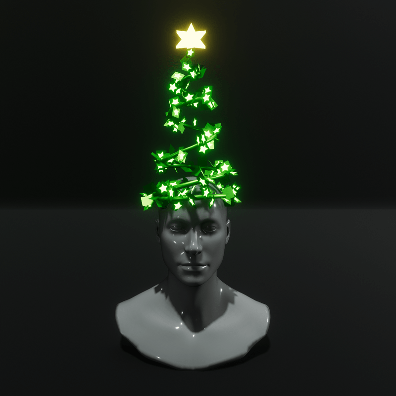 Male christmas tree hat - green