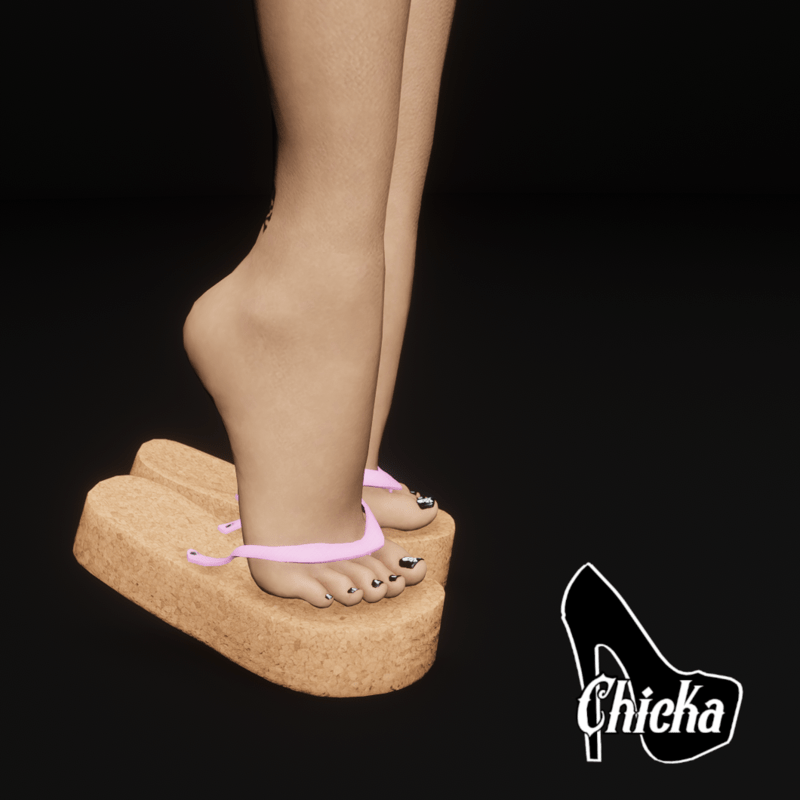 Tippy Toe sandals "pink and cork"