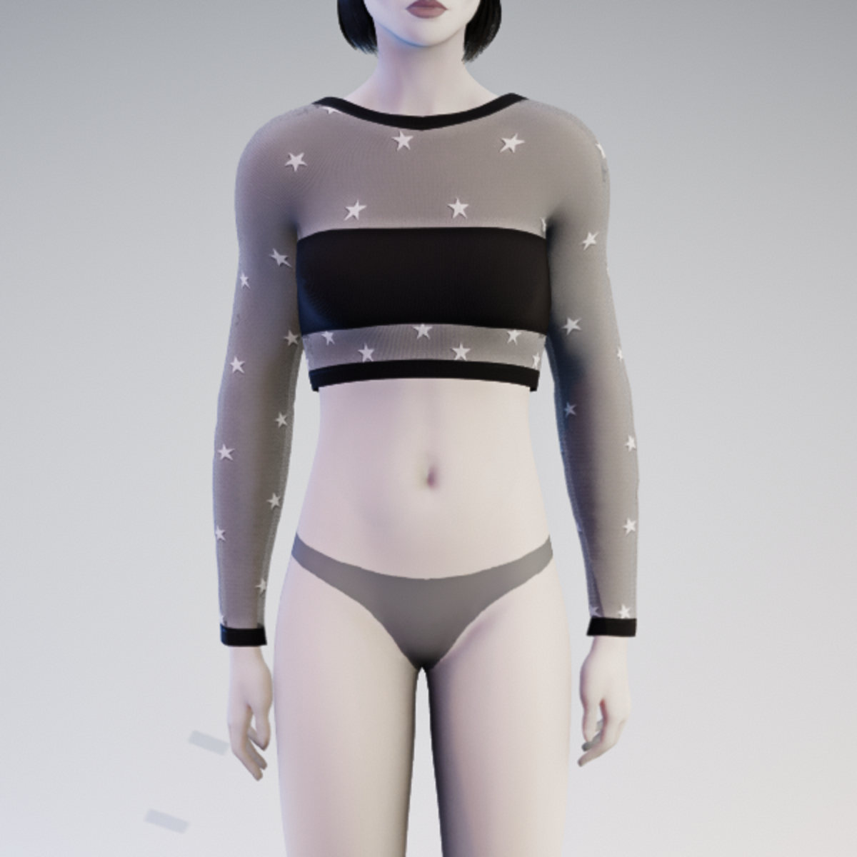 Black Star See-Through Sweater