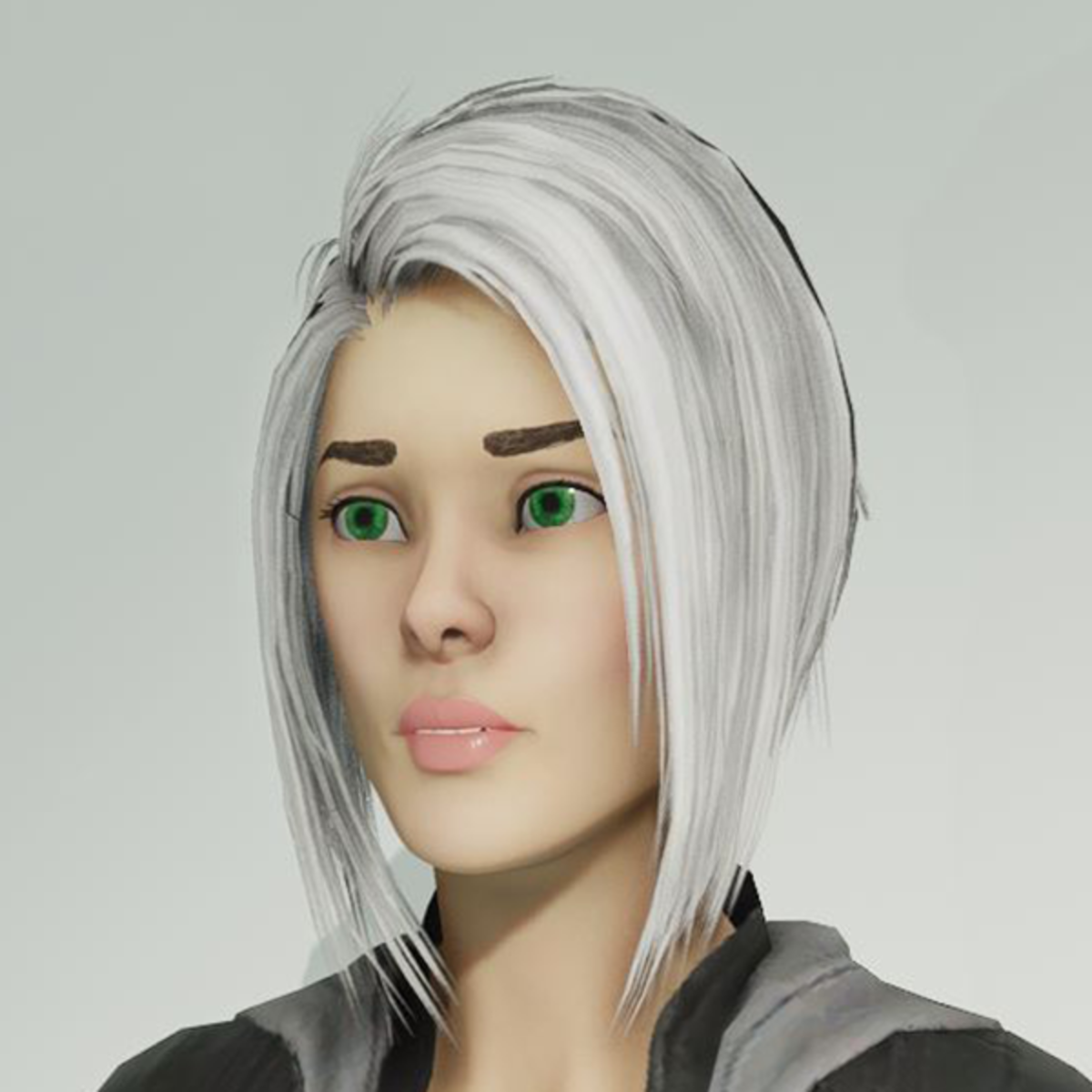 Hair Bob White (Default Female)