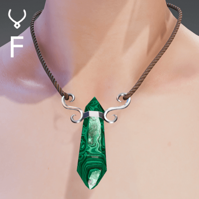 Female Glowing Malachite Pendant