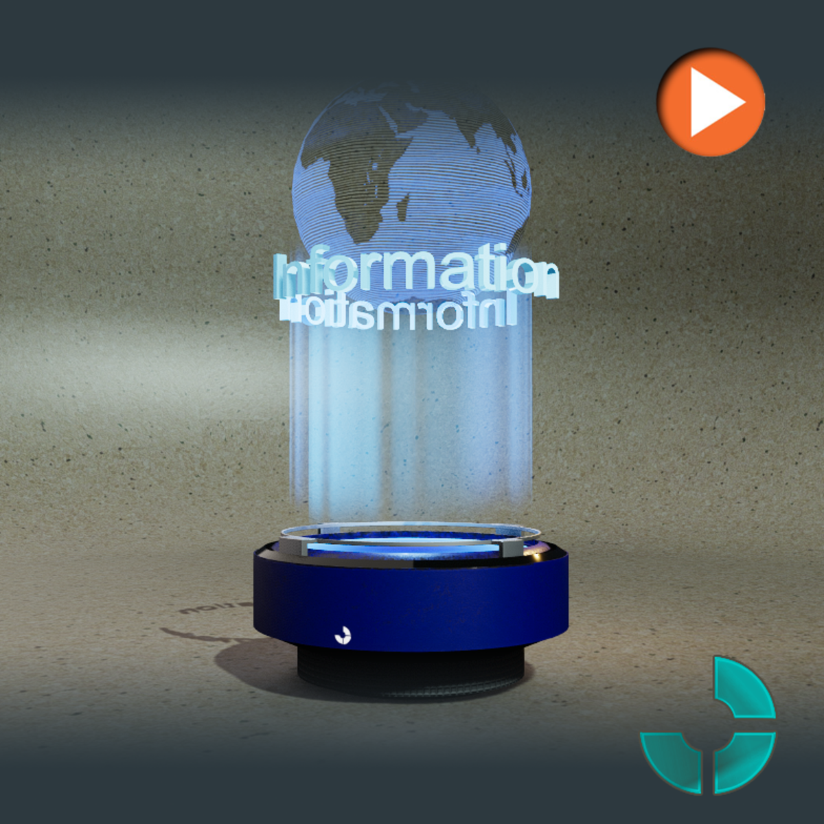 Blue Holographic Display