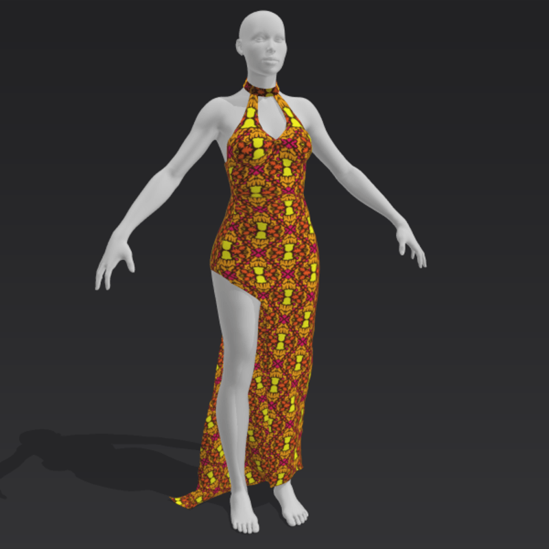 Split Evening Dress - African Queen