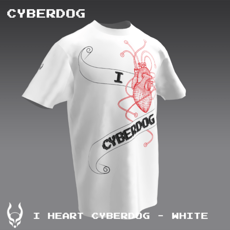 I HEART CYBERDOG T-SHIRT WHITE