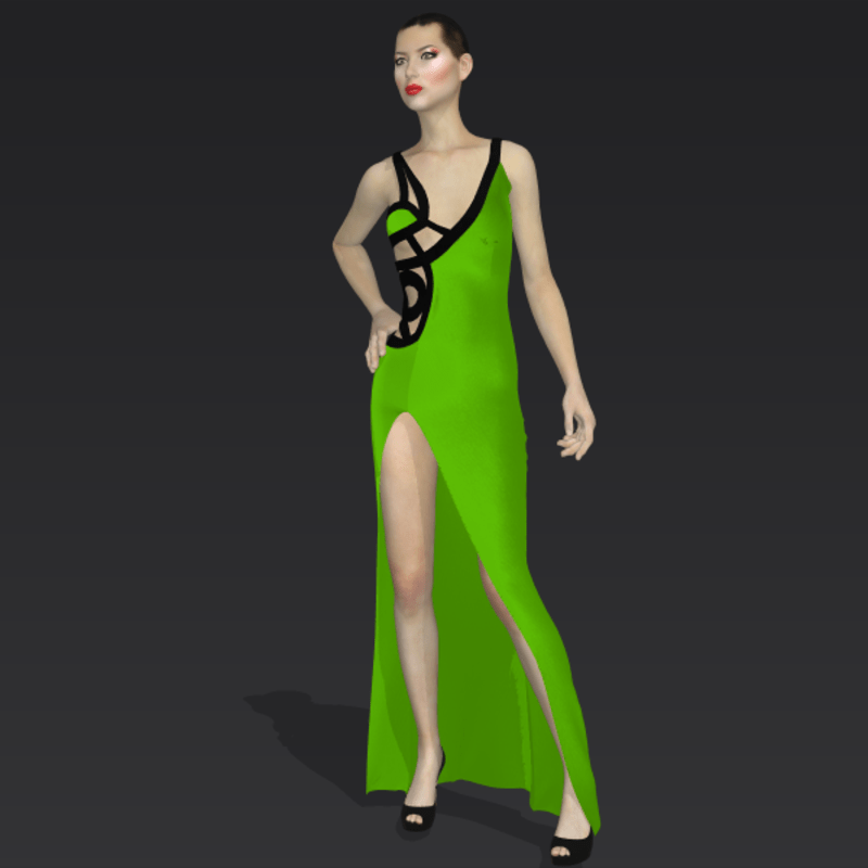 Amida black green "Elisea Carter"