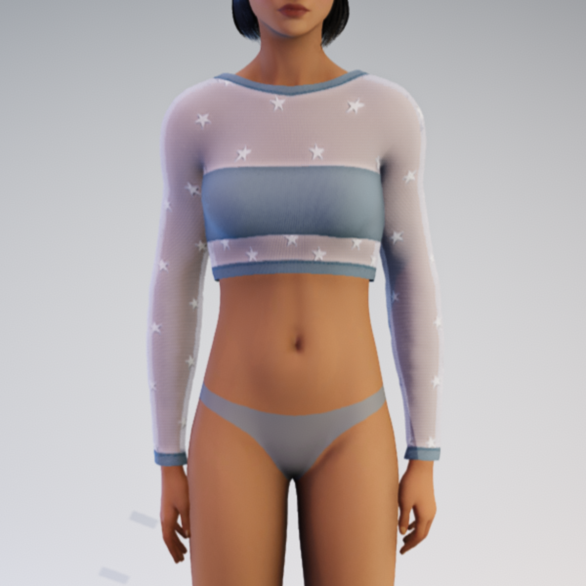 Aqua Star See-Through Sweater