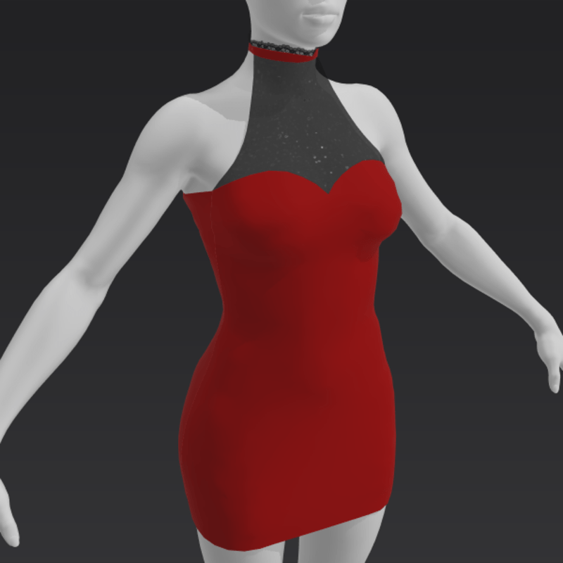 Short Evening Dress - Red