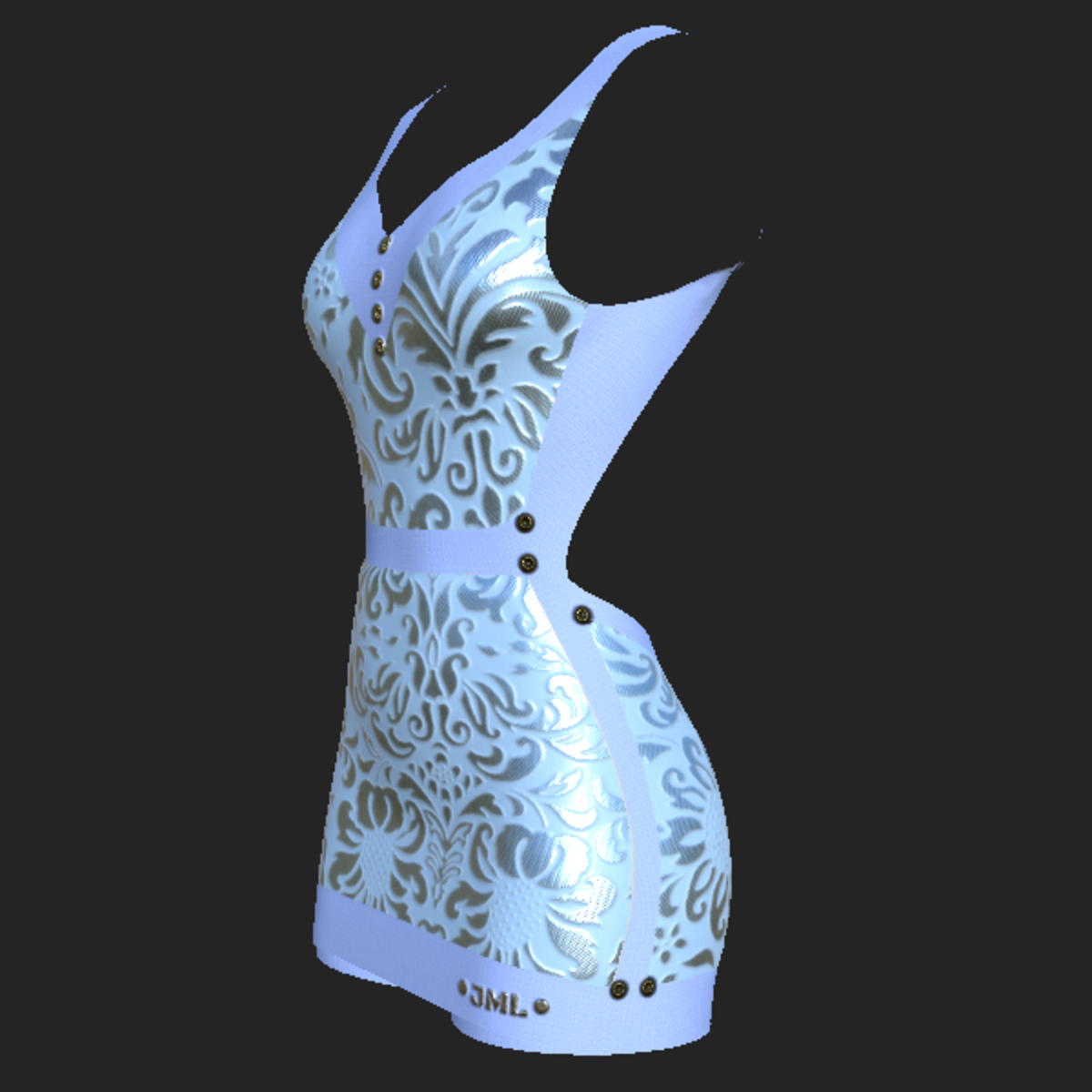 DRESS WITH SHORT LIGHT BLUE