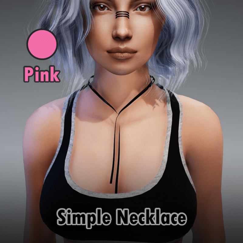 Simple Necklace (Pink)