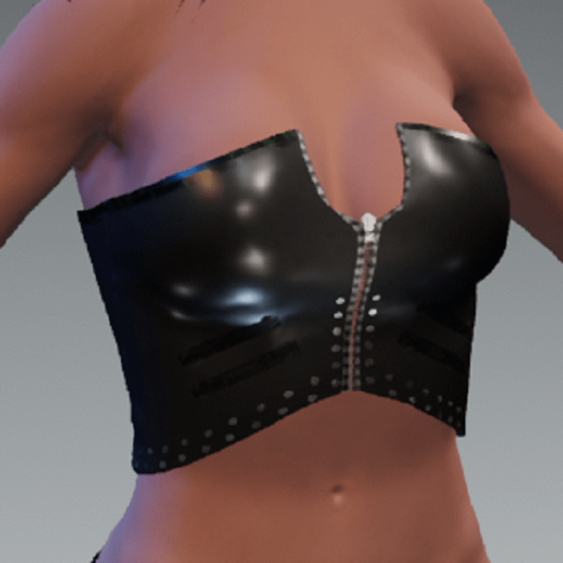 TnT_Black Leather Corset