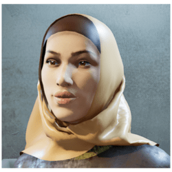 CHE'KEA - MEERA HIJAB - BEIGE SATIN