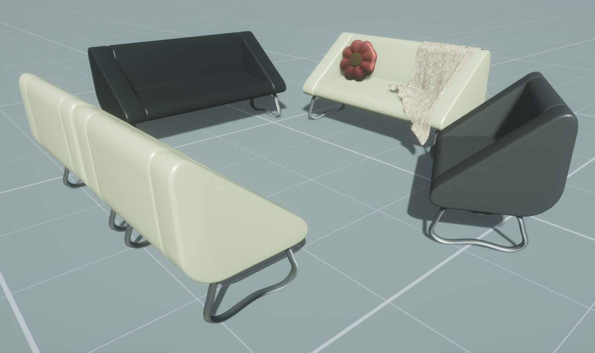 couch set with chairs (coll)