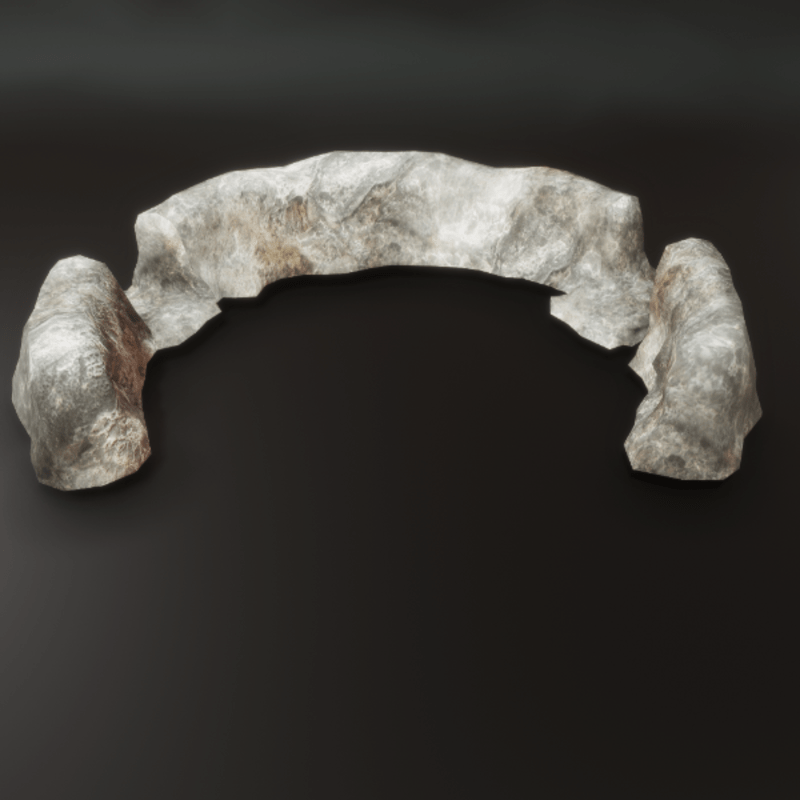 Stone Entry Circle with Doorways