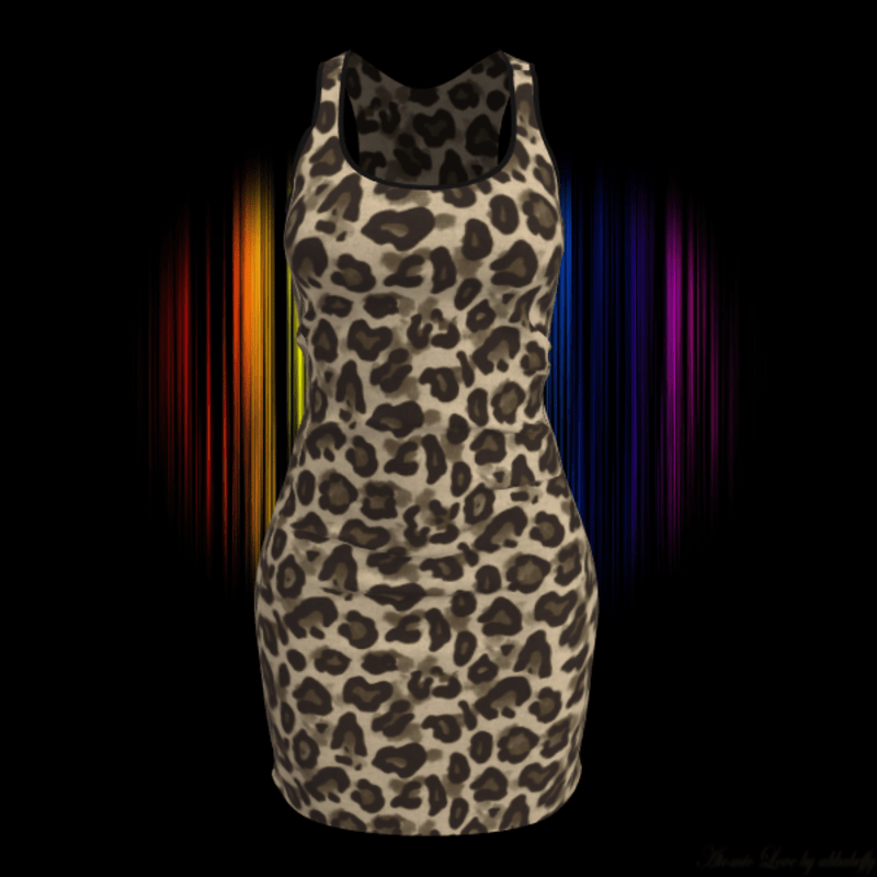 Lepoard sleeveless Mini Dress