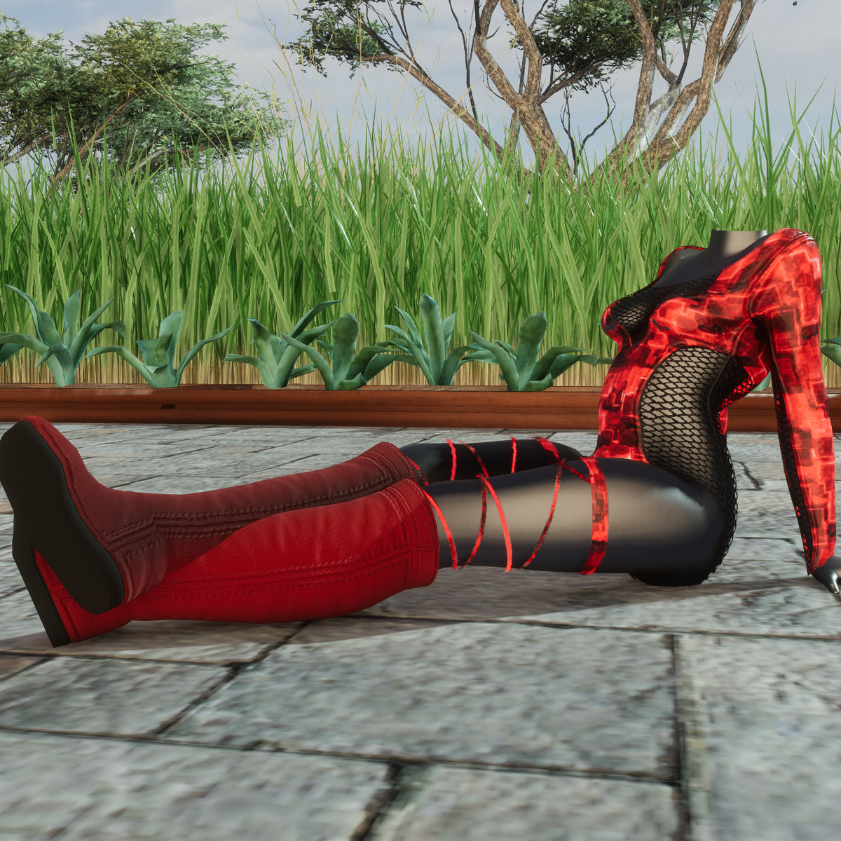 Knee High Alina Boots - Red