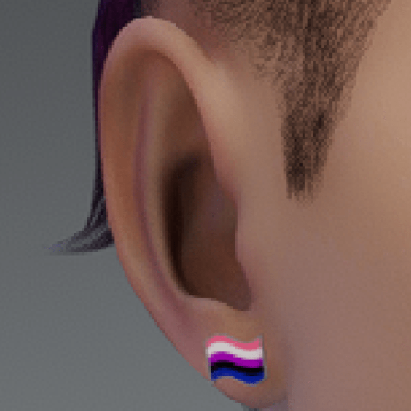 pride earrings genderfluid