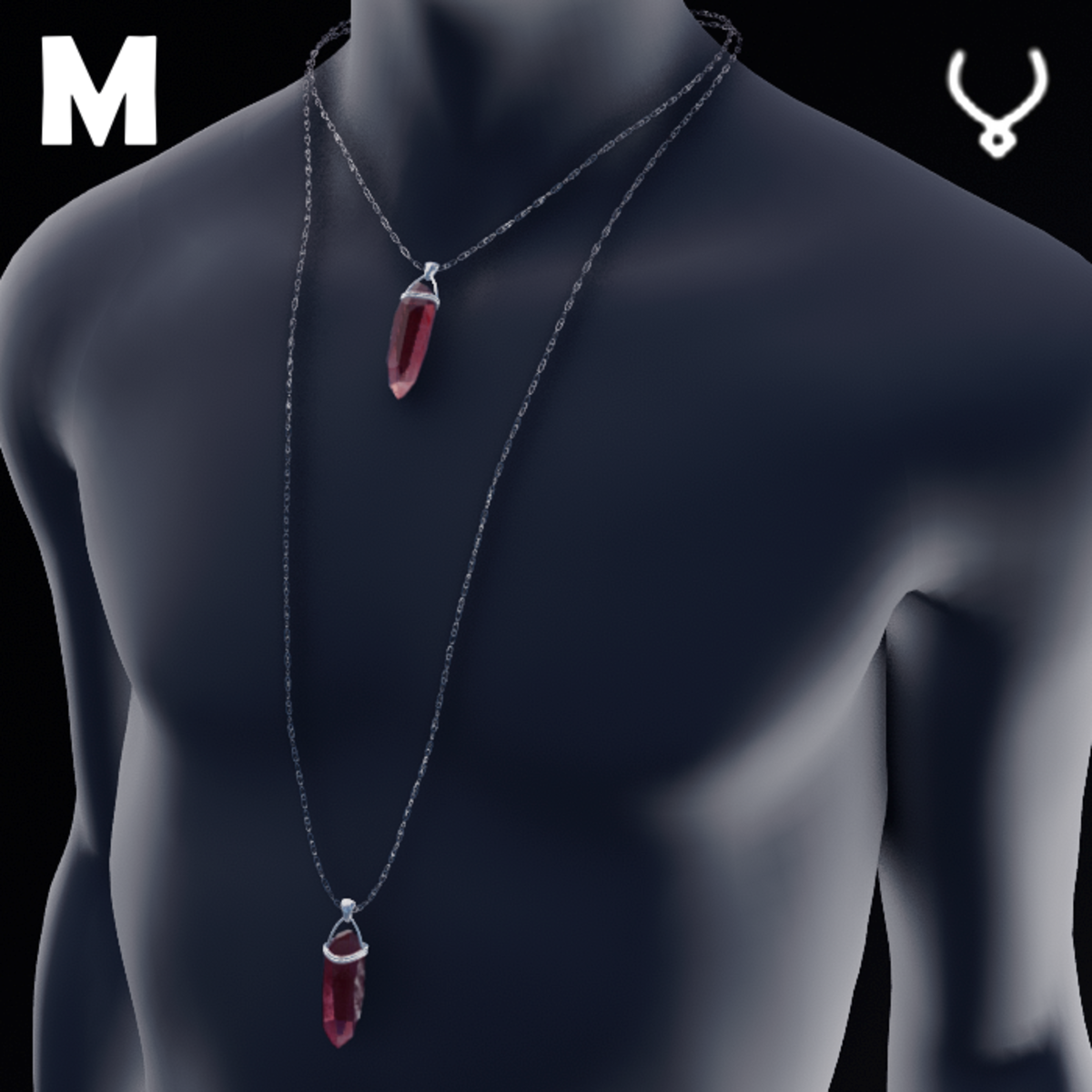 Ruby Double Pendant - M