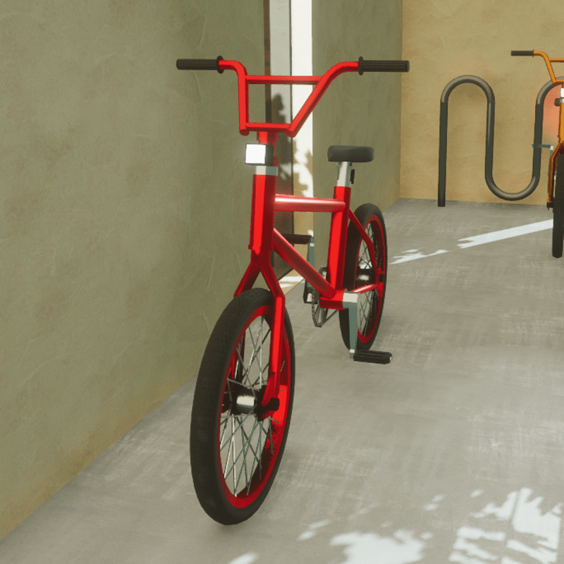 Bike Dynamically Drivable, Animated & Scripted