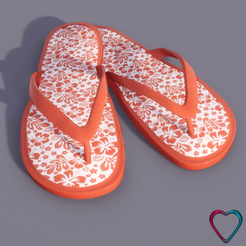 Plastic Sandals Shoes - Women FlipFlop - Orange