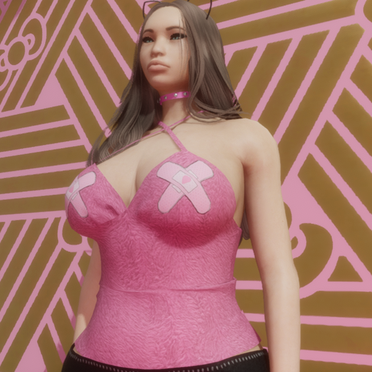 Bandaged Heart Fur Tank ❤