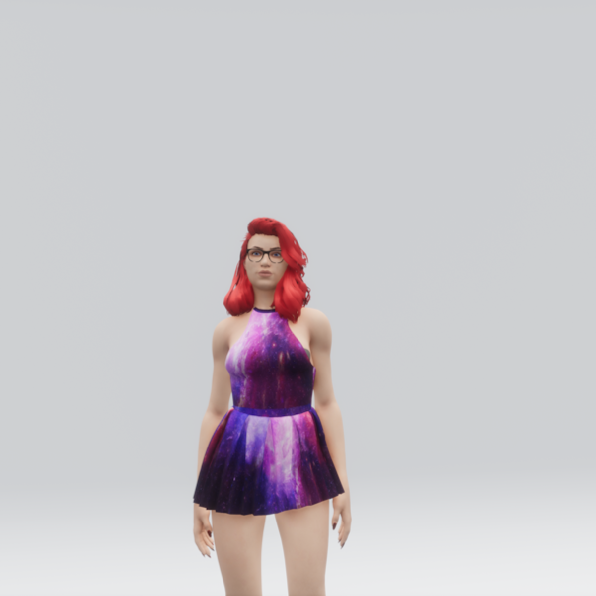 Pleated Leotard and Skirt Nebular (TM)