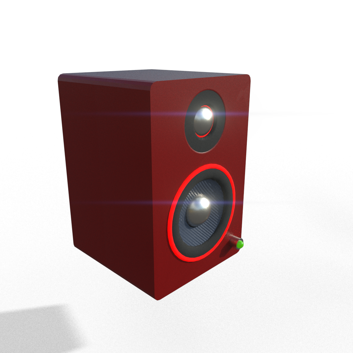 Small Desktop Speakers w/ Glow Ring (Red)