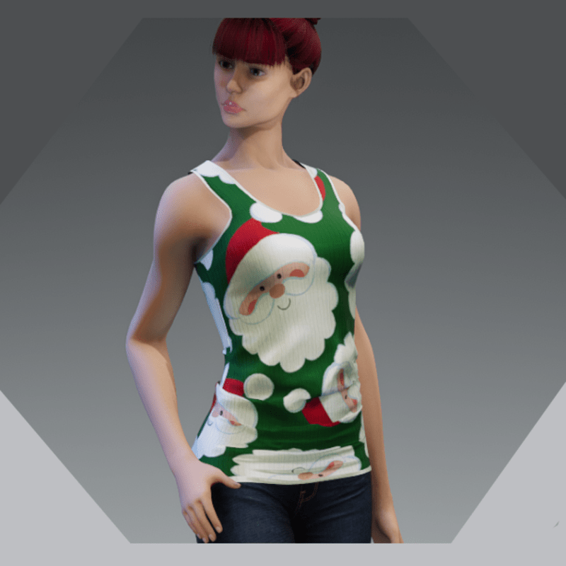 Snug Tank Top - Jolly Old Saint Nick all over the place